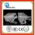 Conector de Cristal Modular Plug RJ45 para cabo de rede